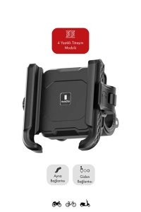 Titreşim Modüllü Gidon ve Ayna Bağlantılı Telefon Tutucu